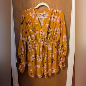 Motherhood Maternity Yellow Floral Top